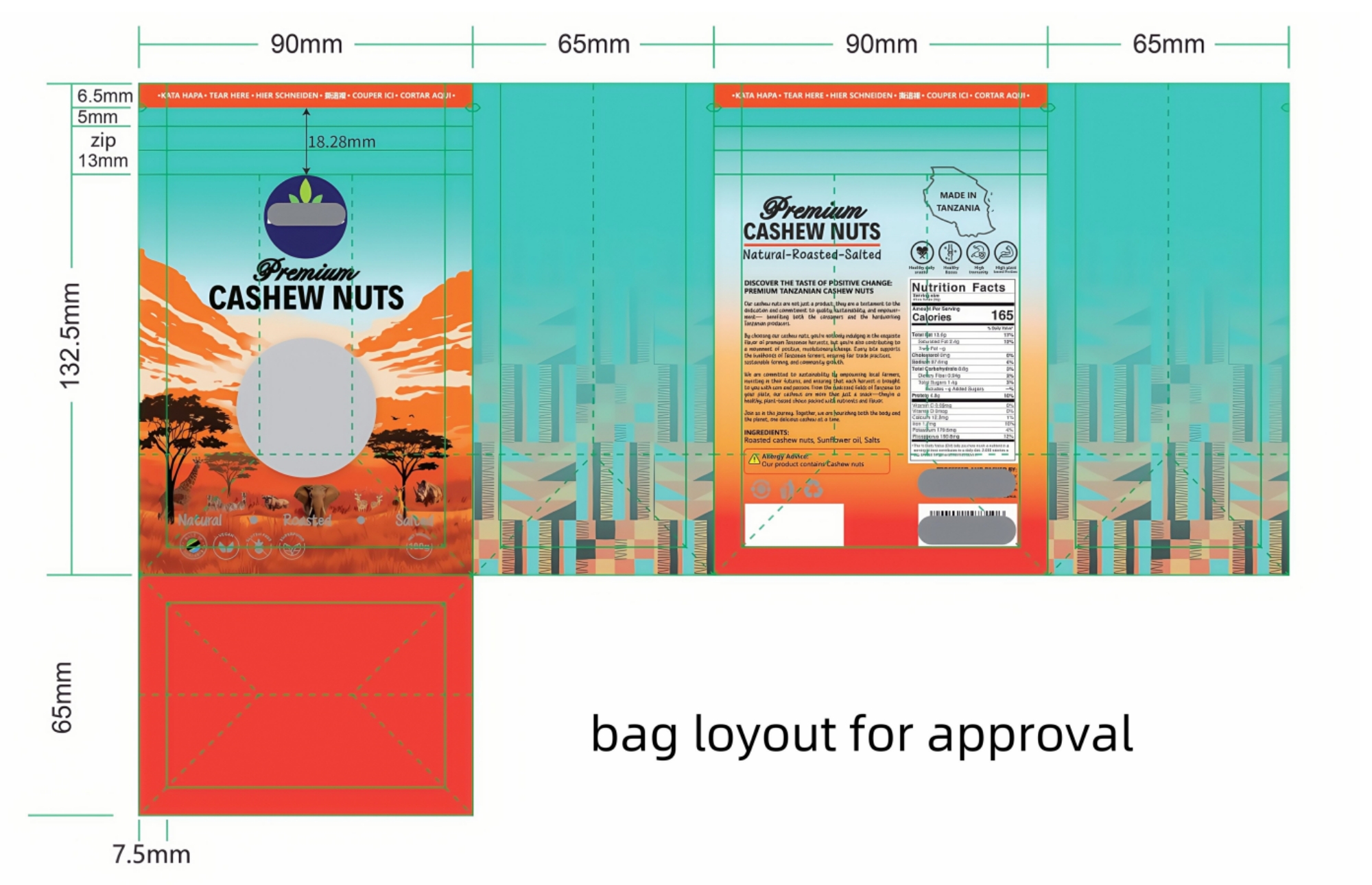 bag layout
