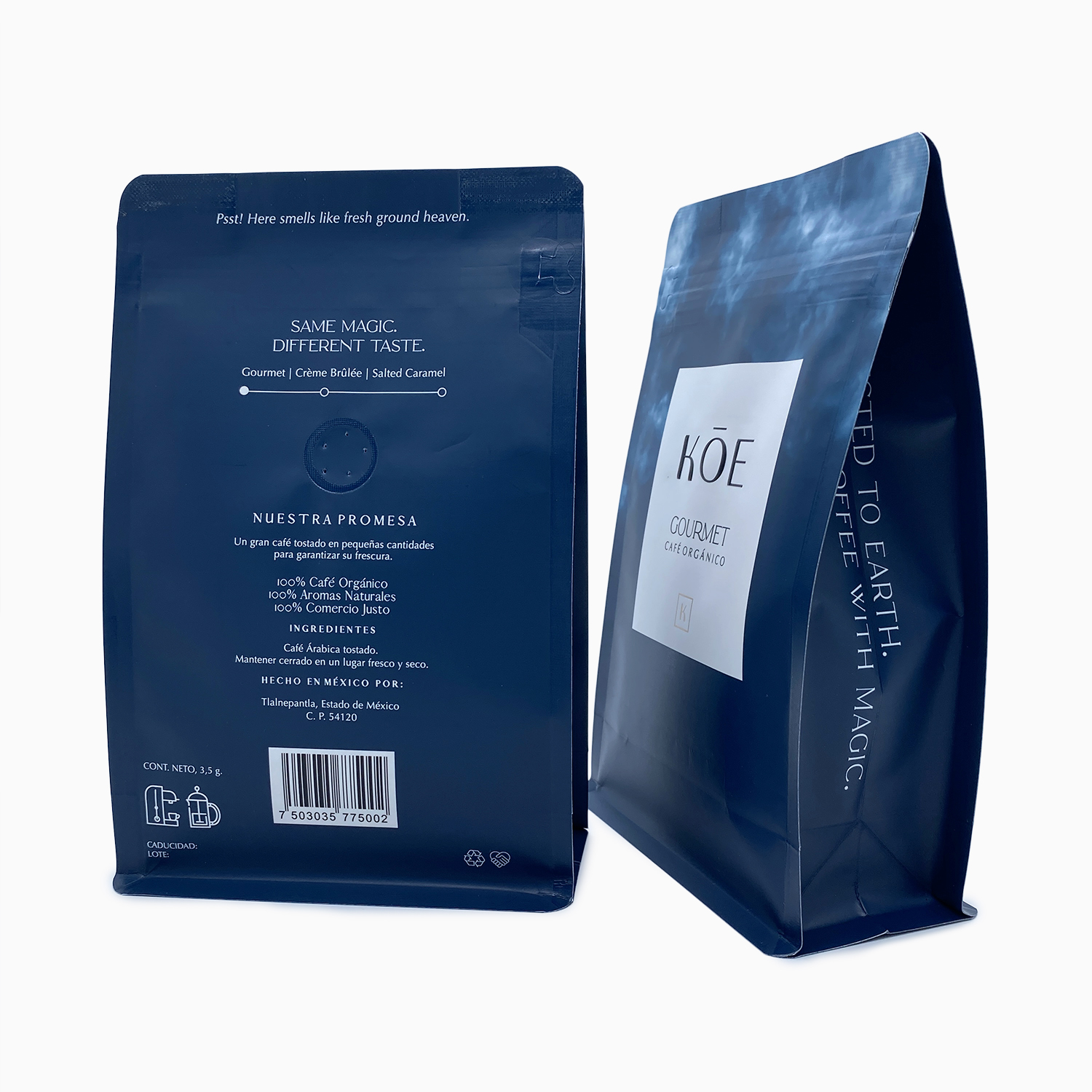 flat bottom coffee bag with valve